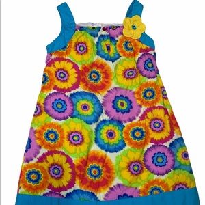 Boutique Rare Editions Hippie Tie Dye Flower dress
